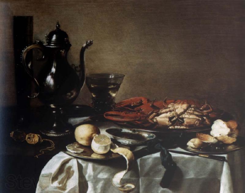 Pieter Claesz Style life with lobster and crab Norge oil painting art